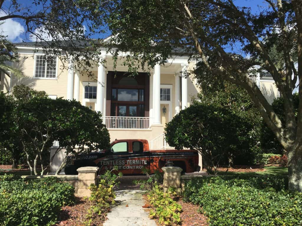 Large Belleair home treated for drywood termites without a tent